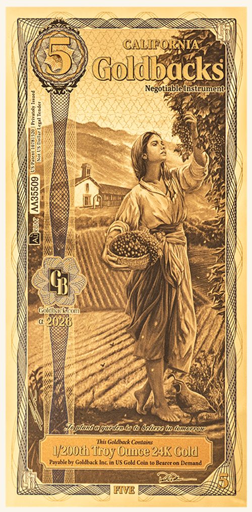 California 5 Goldback - Sonoma Valley - Front