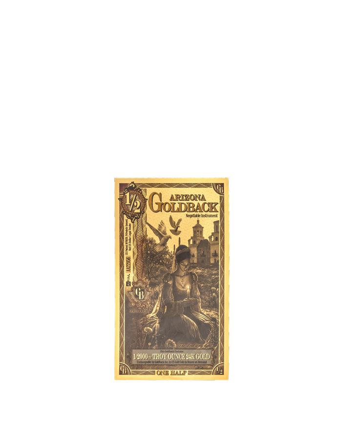 Arizona ½ Goldback — front