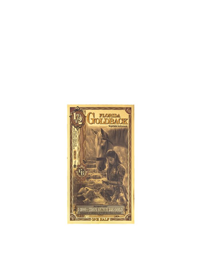 Florida ½ Goldback — front