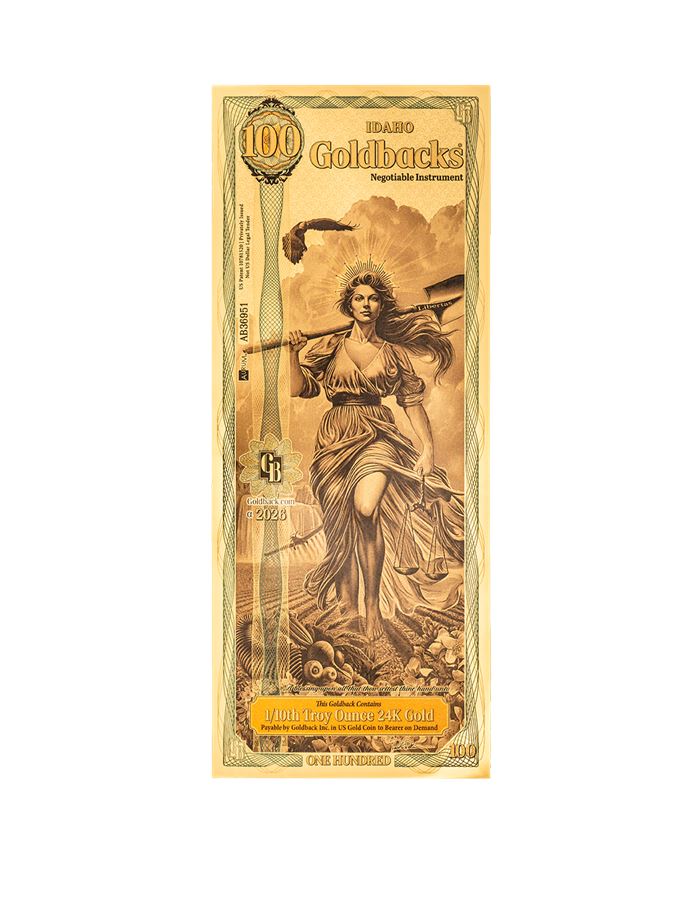 Idaho 100 Goldback — front