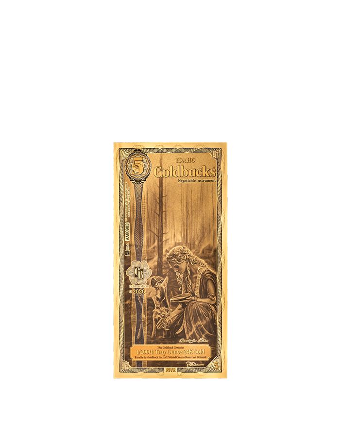 Idaho 5 Goldback — front