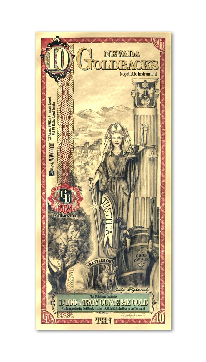 Nevada 10 Goldback — front