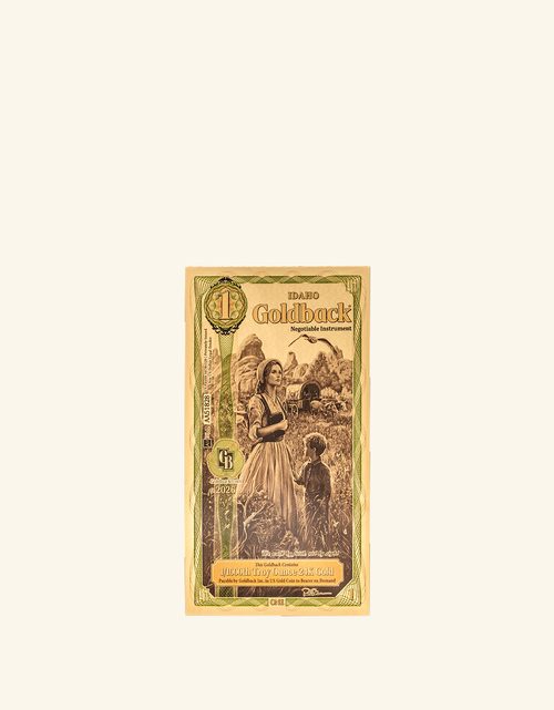 Idaho 1 Goldback - Fides - Front
