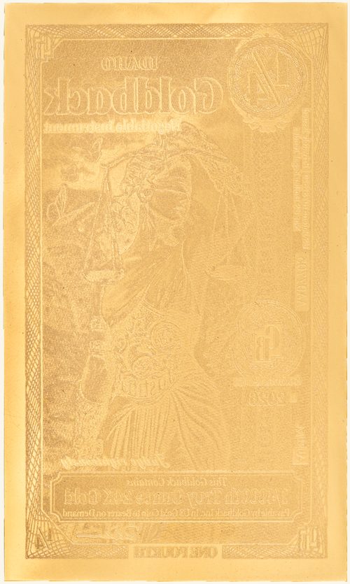 Idaho 1/4 Goldback - Justitia - Back