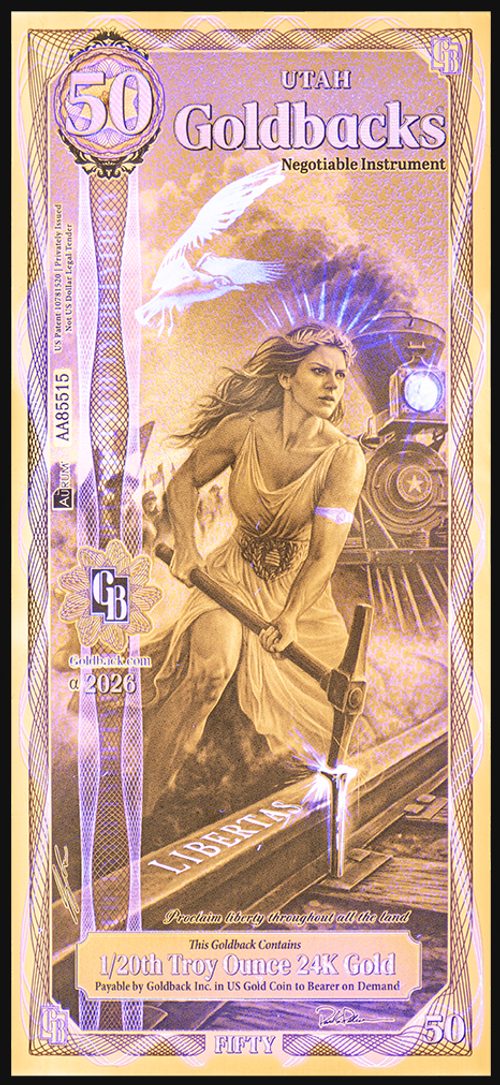 Utah refresh 50 Goldback - Libertas - UV