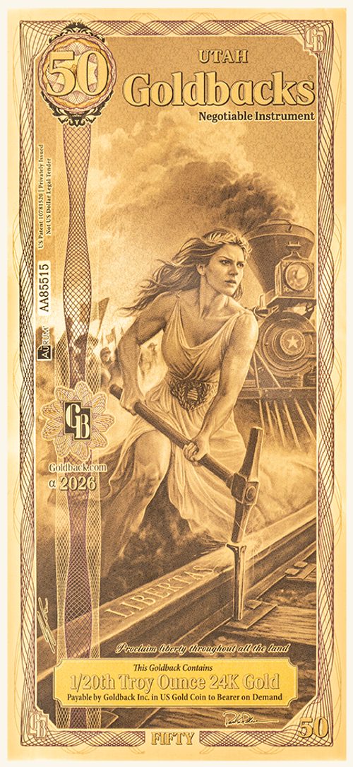 Utah refresh 50 Goldback - Libertas - Front