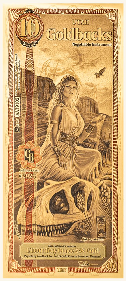 Utah refresh 10 Goldback - Aeternitas - Front