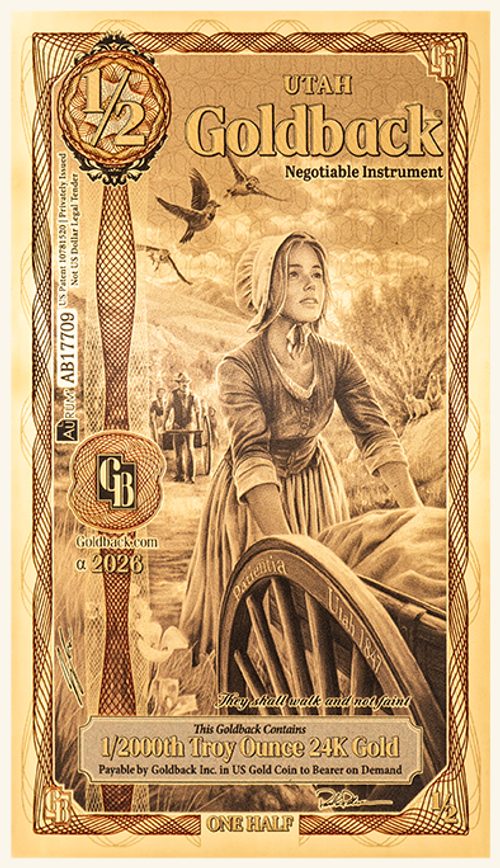 Utah refresh 1/2 Goldback - Patientia - Front