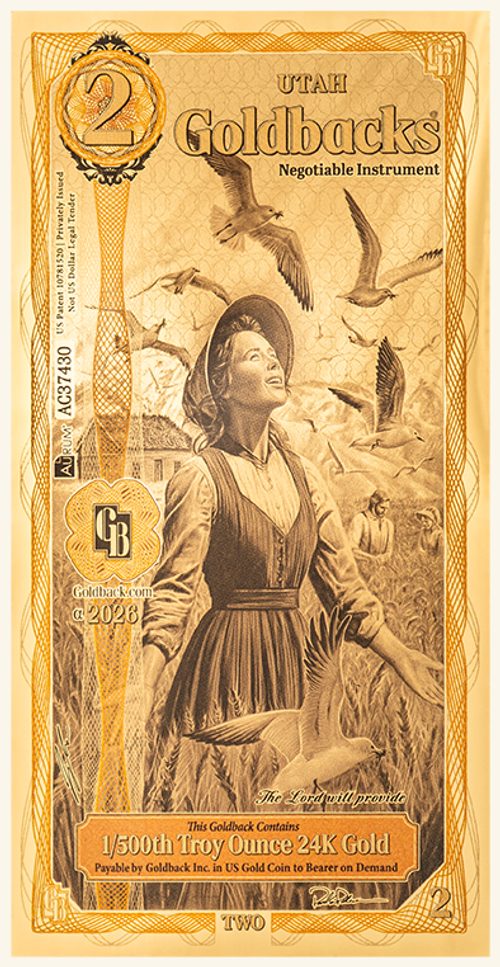 Utah refresh 2 Goldback - Gratia - Front